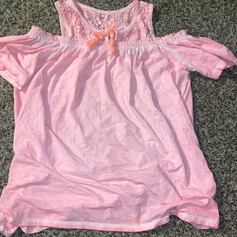 Justice cold shoulder blouse. Pretty and soft.